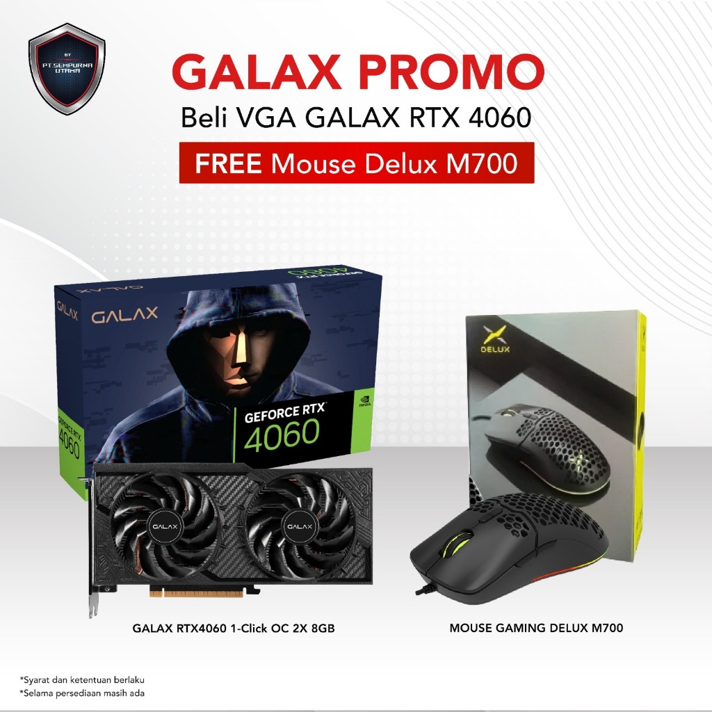 Jual GALAX GeForce RTX 4060 1-Click OC 2X 8GB VGA RTX4060 8GB GDDR6 ...