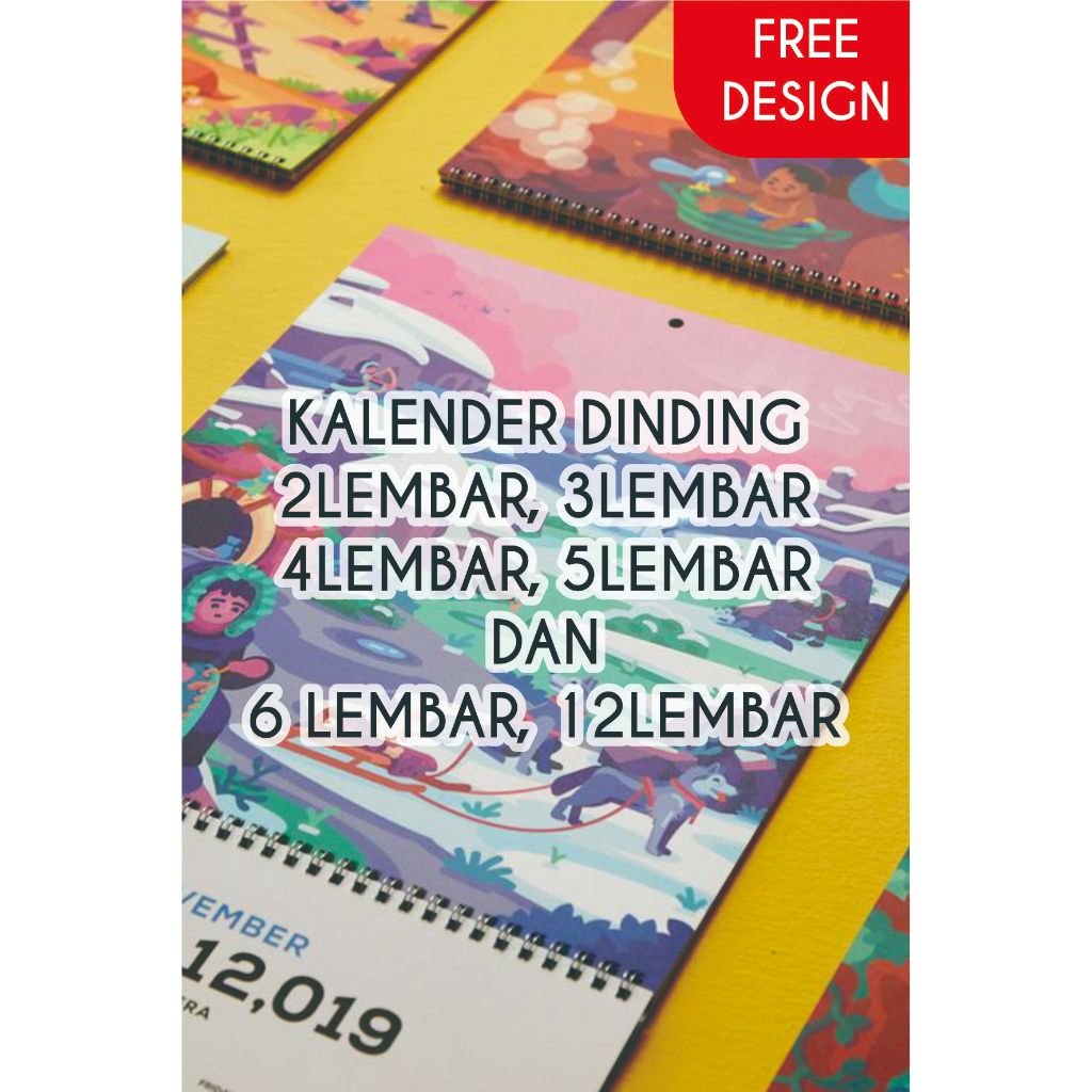 Jual Kalender Dinding Custom 2024/2 Lembar/4 Lembar/6lembar/12 Lembar ...