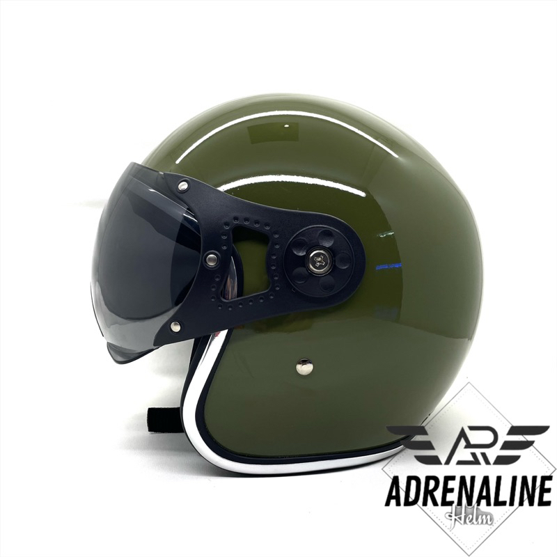 Jual HELM PILOT ITALY BAHAN ABS PREMIUM LIS CHROME | Shopee Indonesia
