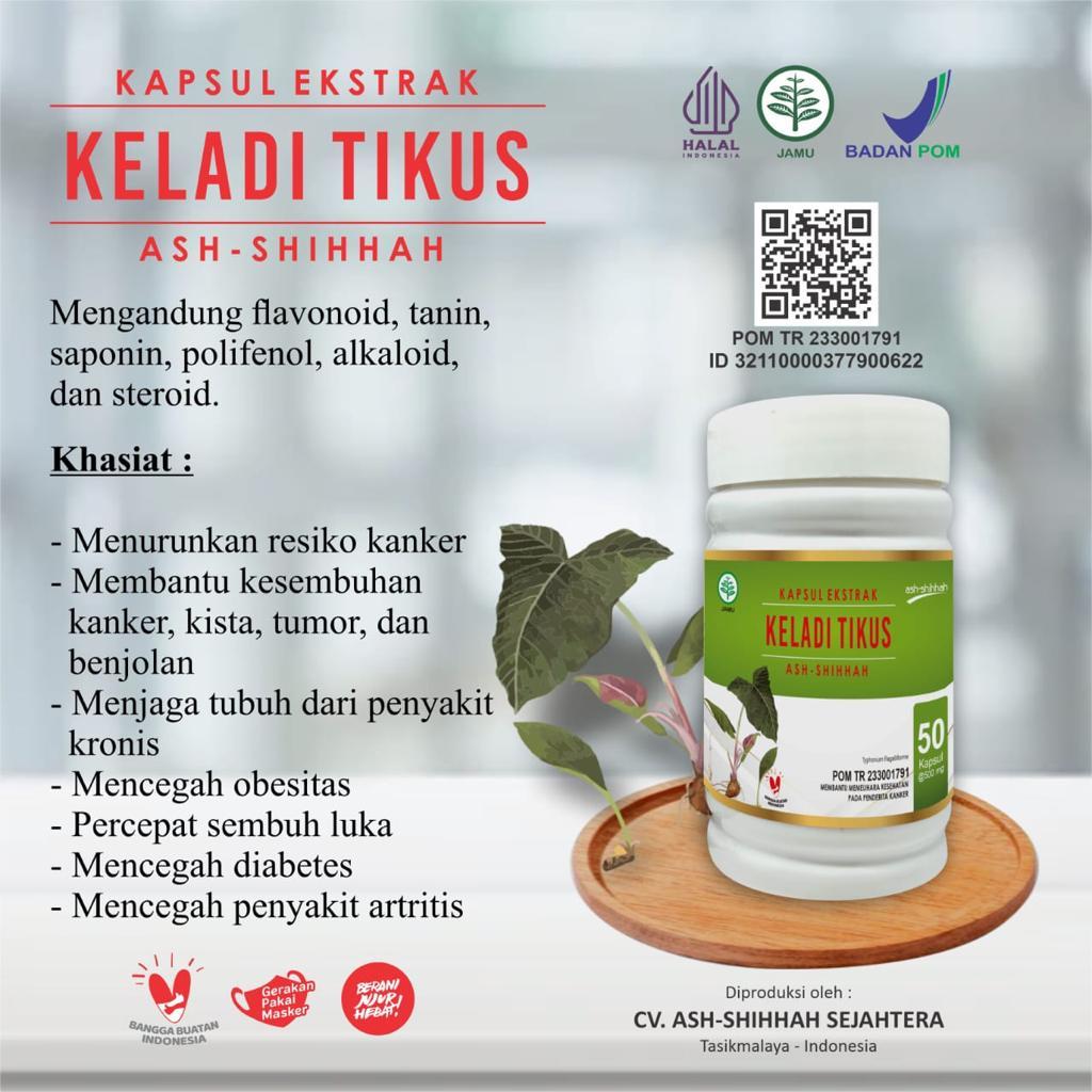 Jual BPOM Kapsul Ekstrak Keladi Tikus Ash-Shihhah Original Herbal ...