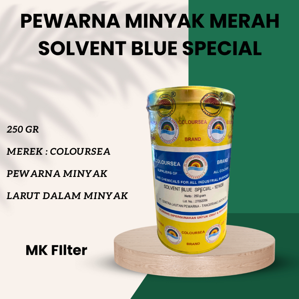 Jual Pewarna Minyak Biru Oil Soluble 250 Gram Solvent Blue