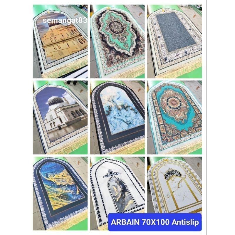 sajadah Kubah Antislip ARBAIN 70X110 PRINT