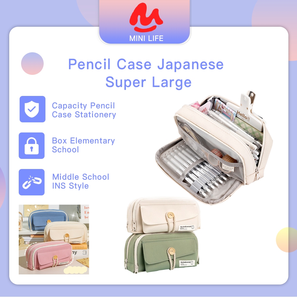 Jual Kotak Pencil Dengan Kunci Kombinasi Pencil Cases Large Capacity ...