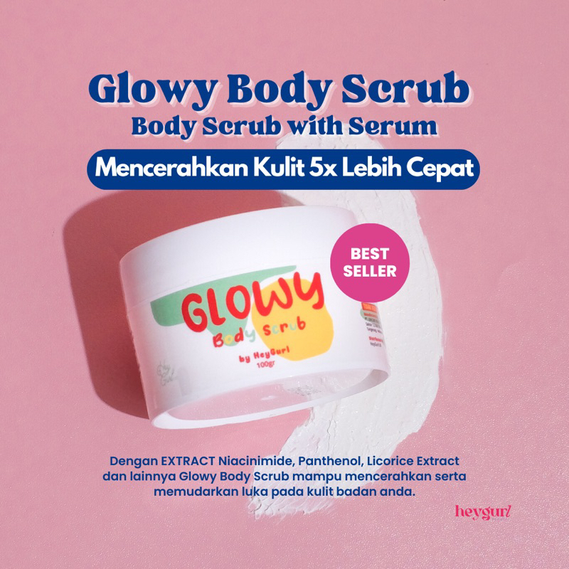 Jual Glowy Body Scrub by HeyGurl Body Scrub sekaligus Body Serum