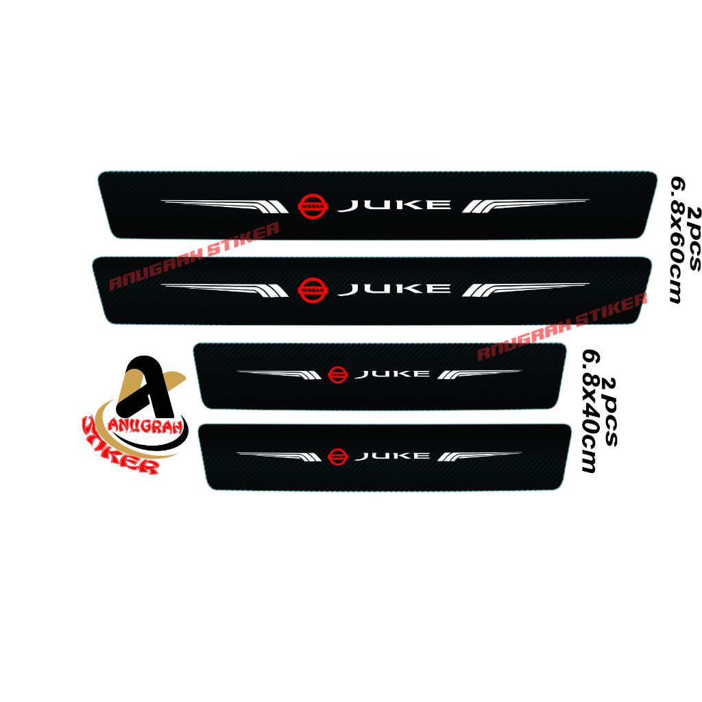 Jual 9pcs stiker carbon mobil nissan juke stiker carbon pelindung bawah ...
