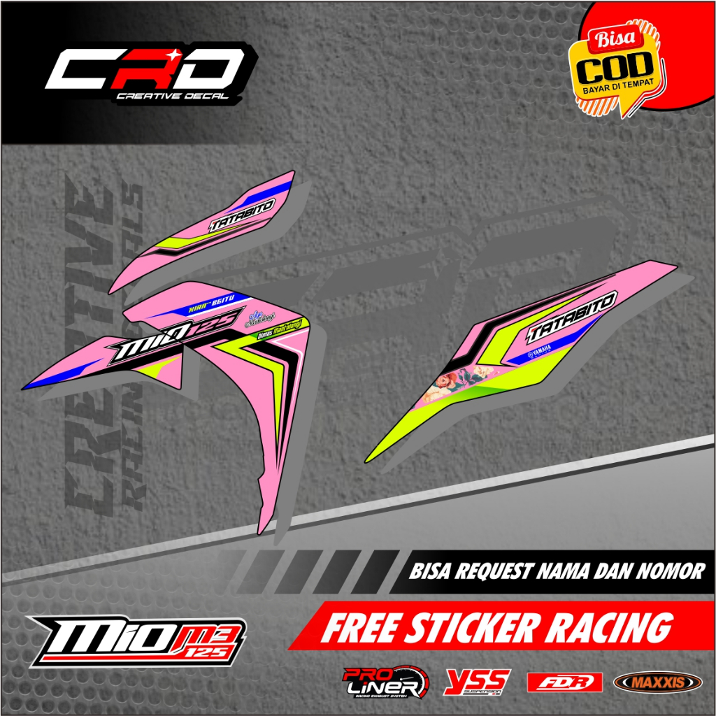 Jual Striping Sticker Motor Yamaha Mio M Mio Z Terbaru Free Request Custom Shopee Indonesia