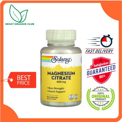 Jual Solaray Magnesium Citrate 400 mg 90 Capsules | Shopee Indonesia