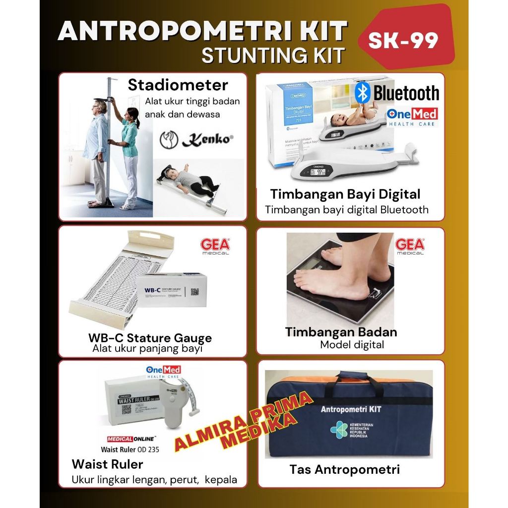 Jual Antropometri Kit Stunting Kit SK-99 Timbangan Bluetooth | Shopee ...