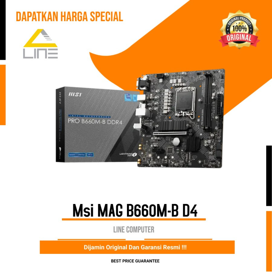 Jual MSI PRO B660M-B DDR4 INTEL B660 LGA1700 MOTHERBOARD | Shopee Indonesia