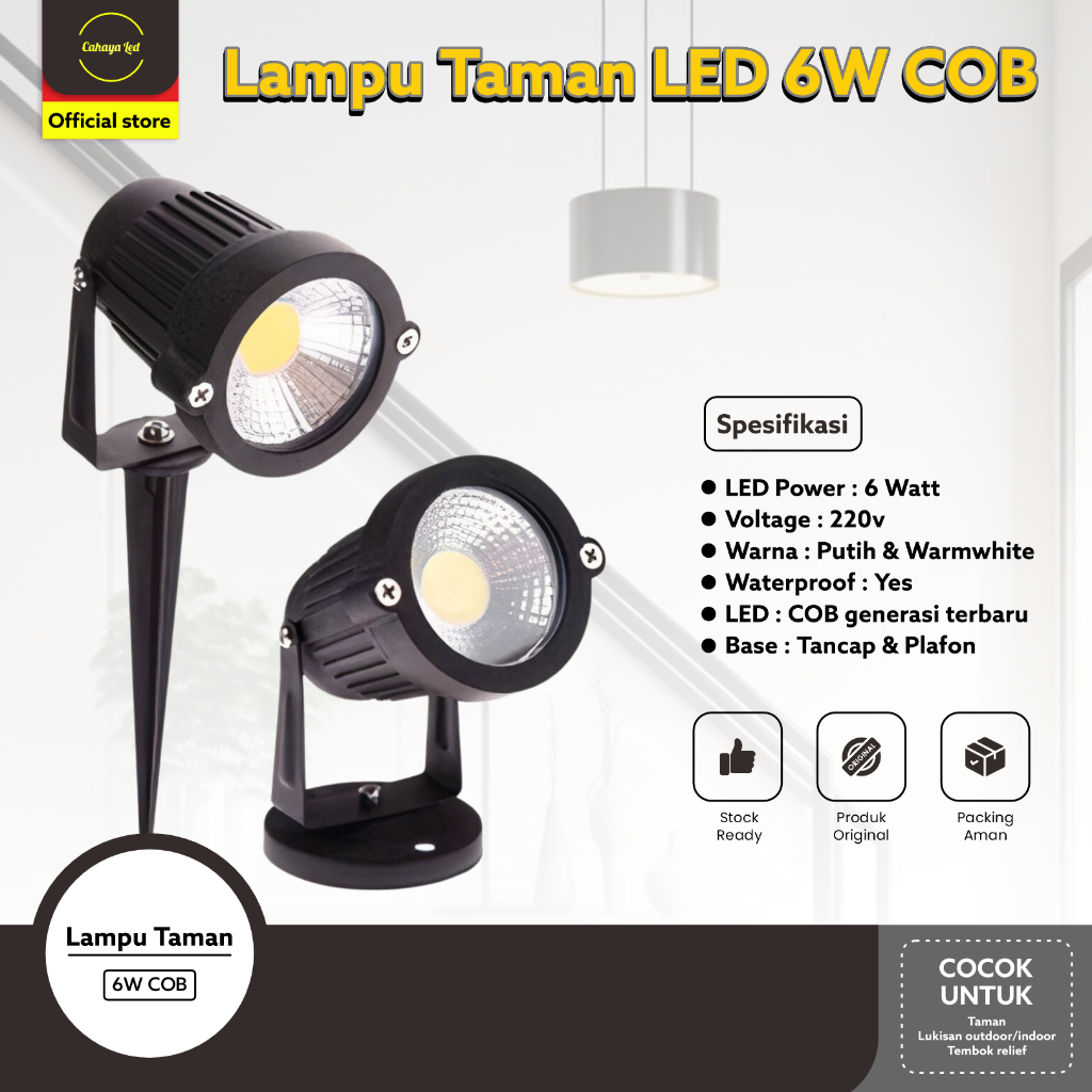 Jual Lampu Taman Led Outdoor Waterproof Sorot Lamp Garden Taman 6W Cob