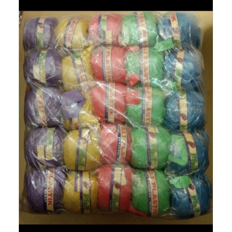 Jual TALI RAFIA PLUIT WARNA WARNI ROL KECIL 50 gram | Shopee Indonesia