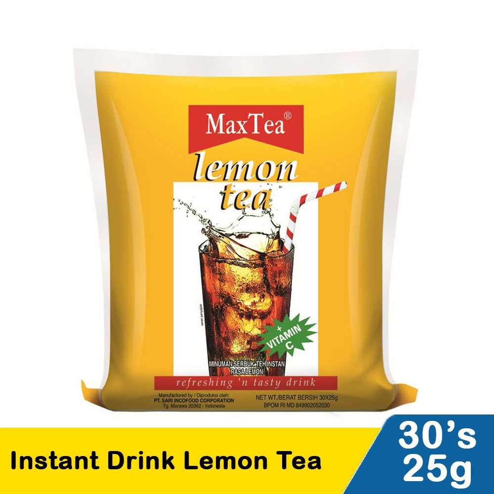 Jual MAX TEA LEMON TEA 1 PAK ISI 30 PCS | Shopee Indonesia