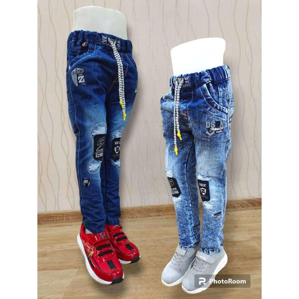 Jual Celana Panjang Anak laki-laki Usia 4 - 12 Tahun Bahan Jeans / Jins