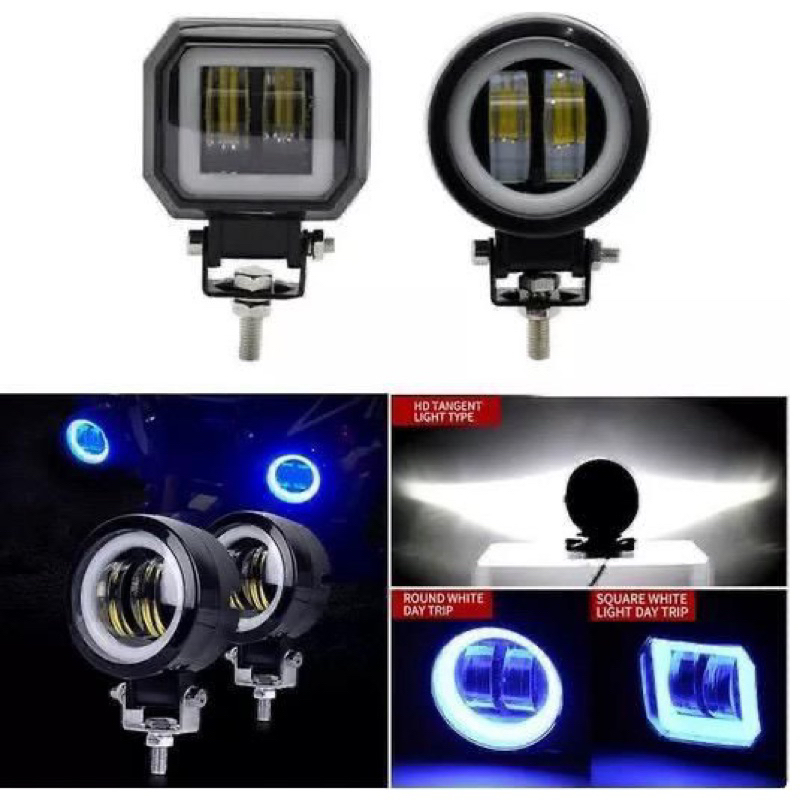 Jual Bisa Cod Lampu Led Tembak Sorot X Bulat Watt D Mobil Motor Watt W Cutoff Shopee