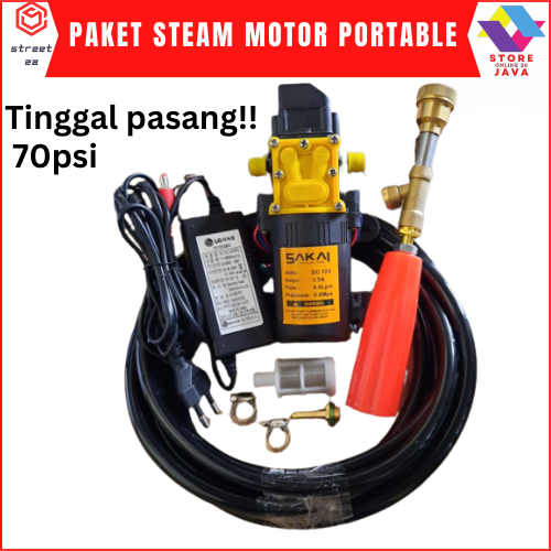 Jual Alat Cuci Steam Portable Motor Mobil Fulset Mesin Stim Steam Jet Cleaner Pompa Dc Volt