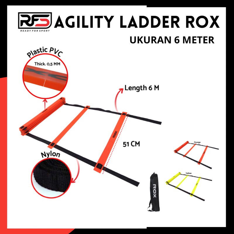 Jual Agility Ladder Rox 6 Meter / Tangga ketangkasan 6 M / Tangga ...