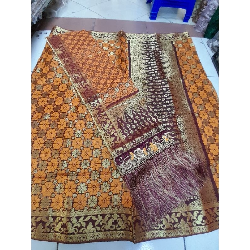 Jual Kain Songket Palembang Dengan Selendang Premium Kain Songket Rok