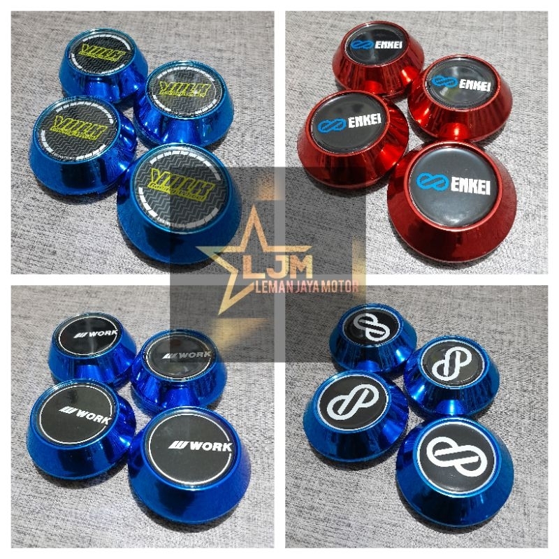 Jual dop roda tutup velg racing motif ENKEI VOLK WORK DLL DIAMETER 6,5/ ...