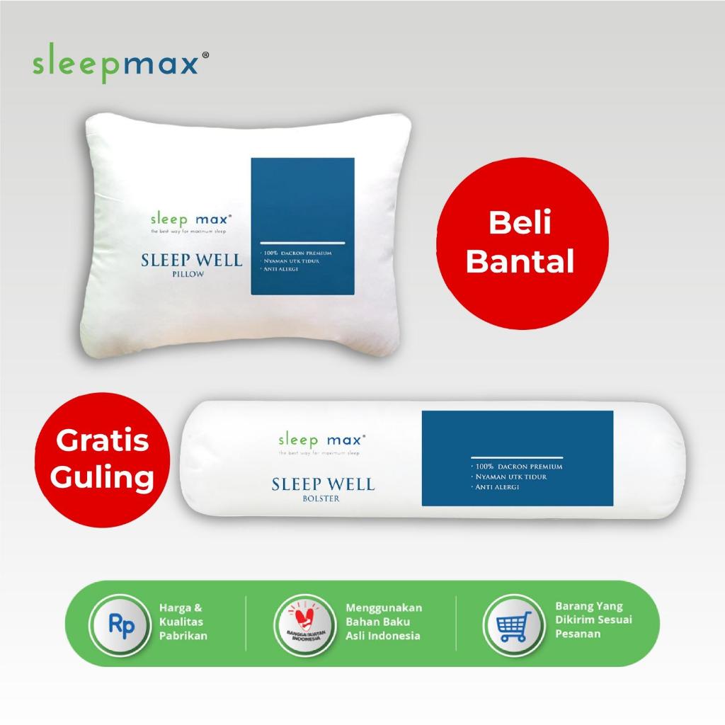 Jual Sleepmax BISA COD ( BONUS GULING ) Bantal Hotel Tidur Sleep Well Bolster Pillow Shopee