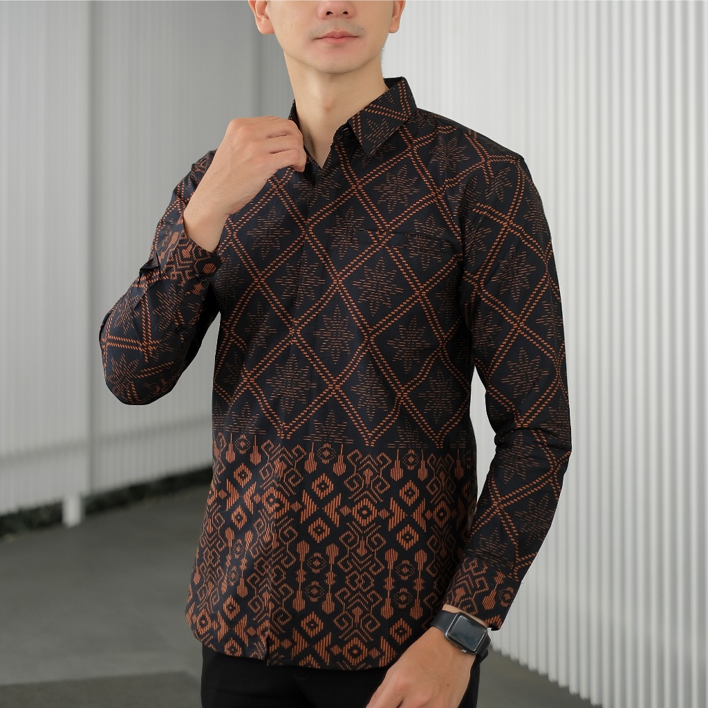 Jual Dgm Kemeja Batik Pria Lengan Panjang Lapis Puring Premium Batik ...