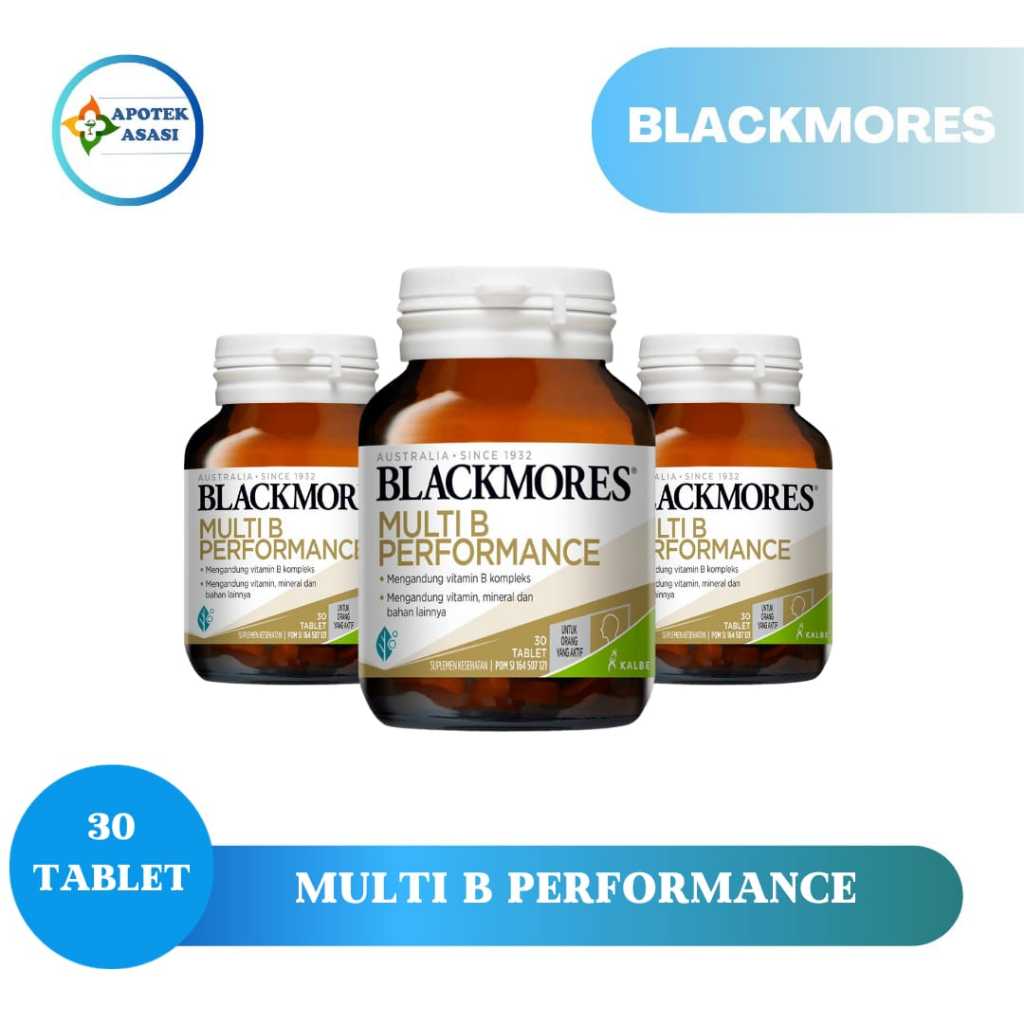 Jual Blackmores Multi B Performance 30 Tablet/Multivitamin/Anti Stress ...