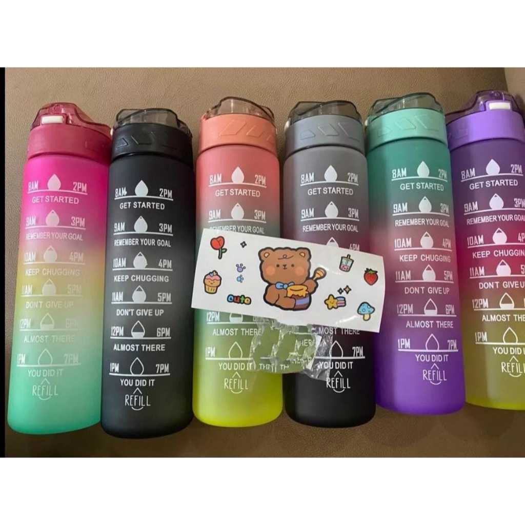Jual BOTOL MINUM VIRAL GRADASI /BENING UK 1000 ML (mich) | Shopee Indonesia