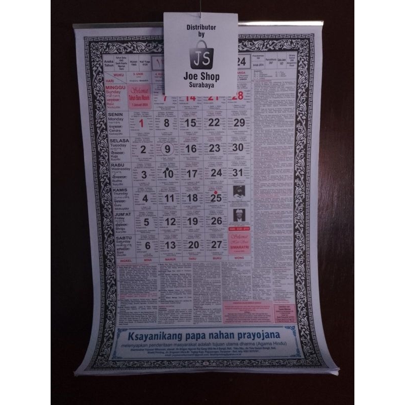 Jual Kalender Bali 2024 made - rawi - marayana | Shopee Indonesia