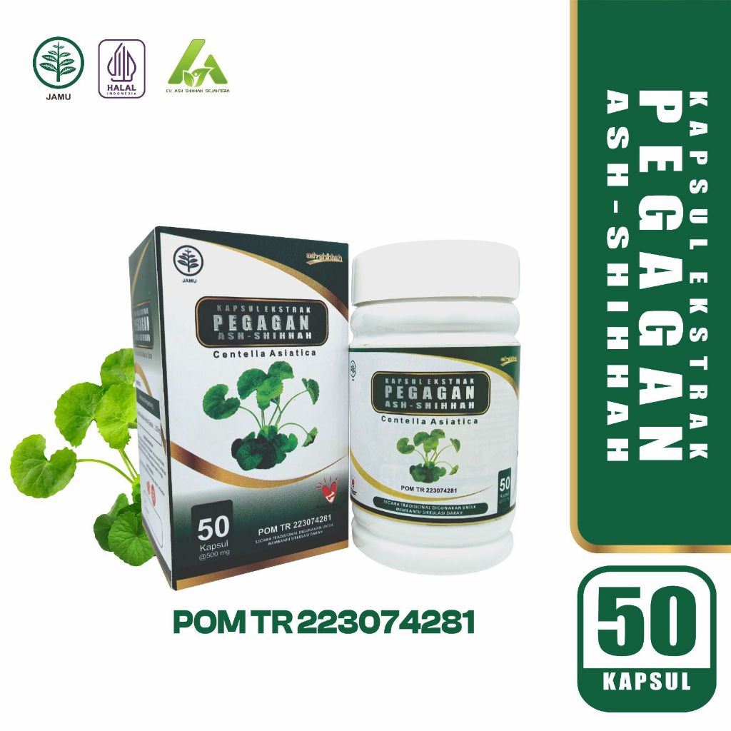 Jual Pegagan Kapsul Original Herba Anti Infeksi Penurun Panas Membantu Sirkulasi Darah 4321