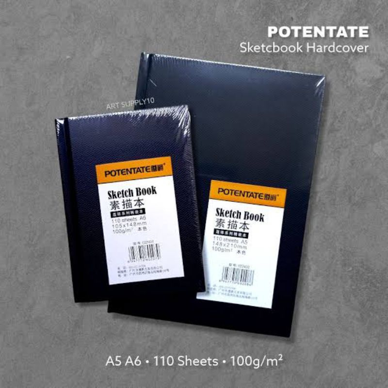 Jual POTENTATE HARD COVER SKETCH BOOK A6 100 GSM 110 SHEETS NEW