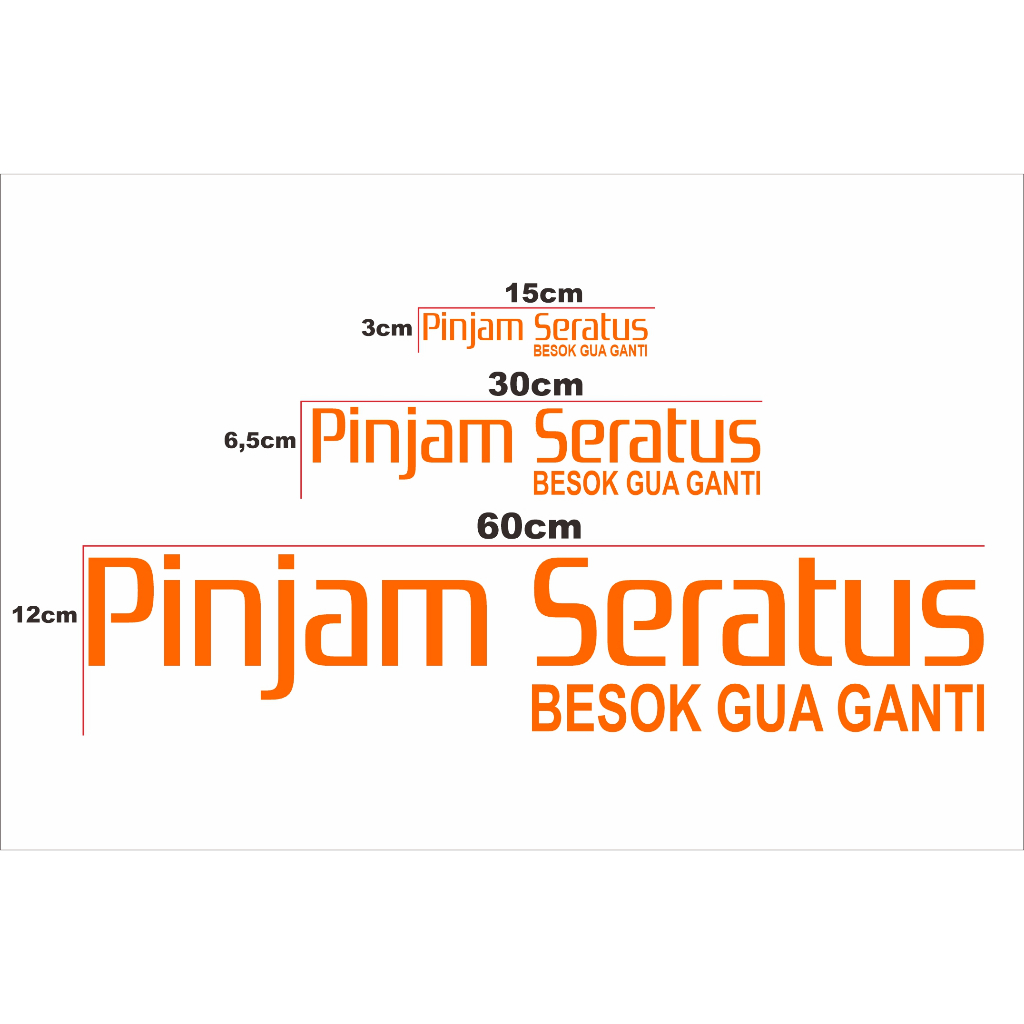 Jual Stiker Cutting Tulisan Pinjam Seratus Sticker Cutting | Shopee ...