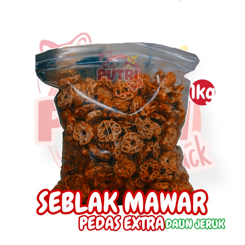 Jual Kerupuk Seblak Mawar 1kg Daun Jeruk Mawar Seblak Kering Extra