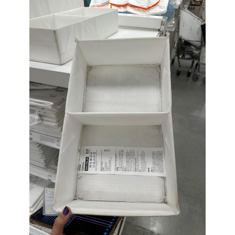 STUK Rangement à compartiments, blanc, 20x34x10 cm - IKEA
