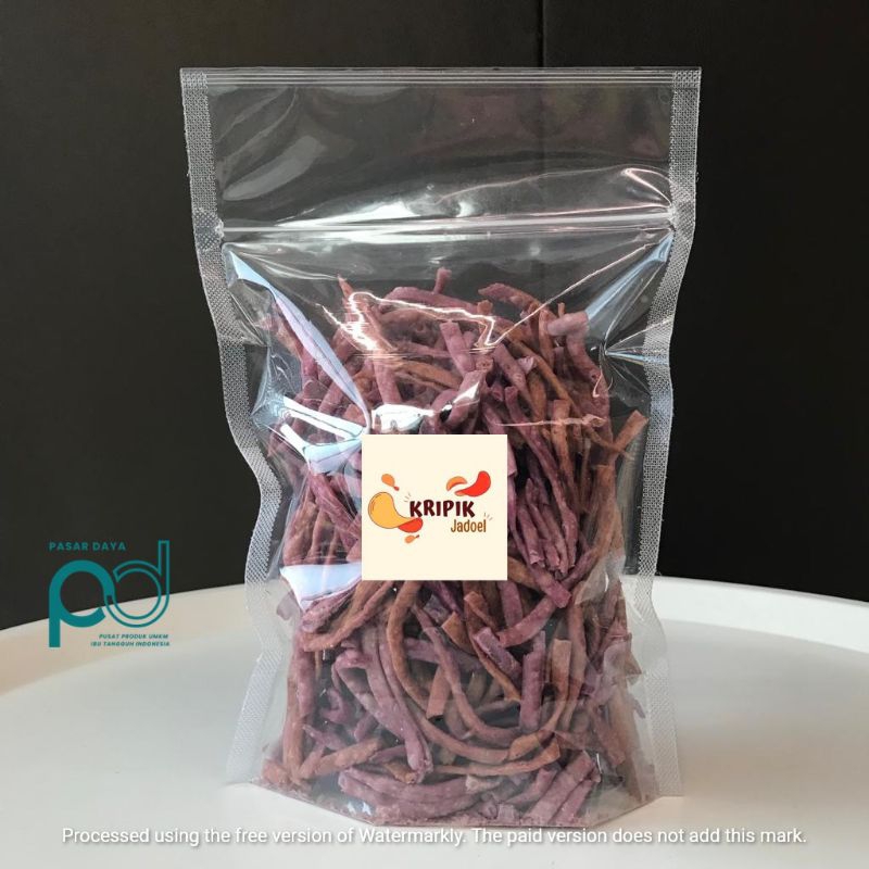 Jual KERIPIK UBI UNGU ORIGINAL GURIH MANIS KEMASAN POUCH PLASTIK BESAR