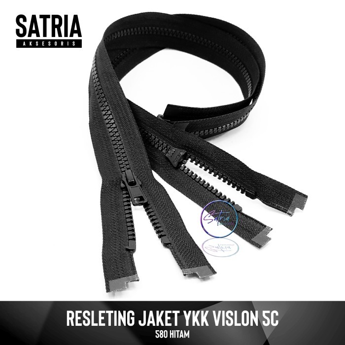 Jual Resleting Zipper Jaket Ykk Vislon Cm Inch Hitam Shopee Indonesia