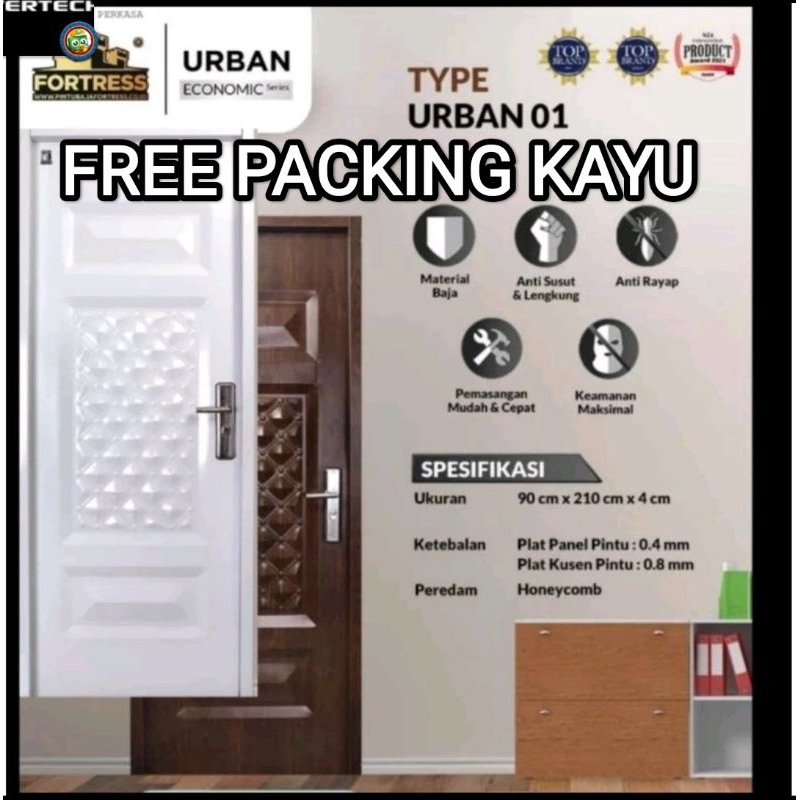 Jual Pintu Baja Fortress Urban (80cm Dan 90cm) | Shopee Indonesia