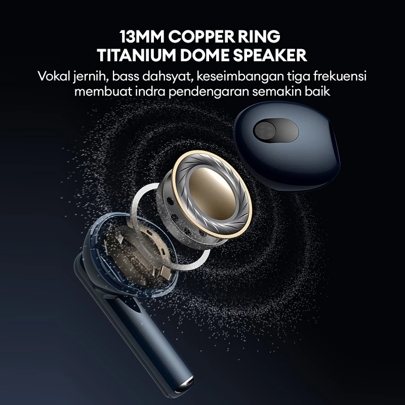 VIVAN TWS Life 110 Bluetooth 5.3 Bass ENC Gaming Original Earbuds Wireless Garansi 1 Tahun
