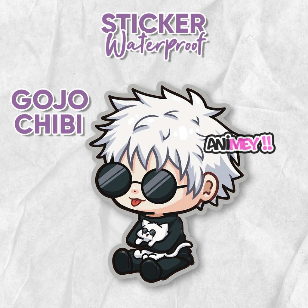 Jual Stiker Gojo Satoru Chibi / Sticker Anime Waterproof / Jujutsu ...