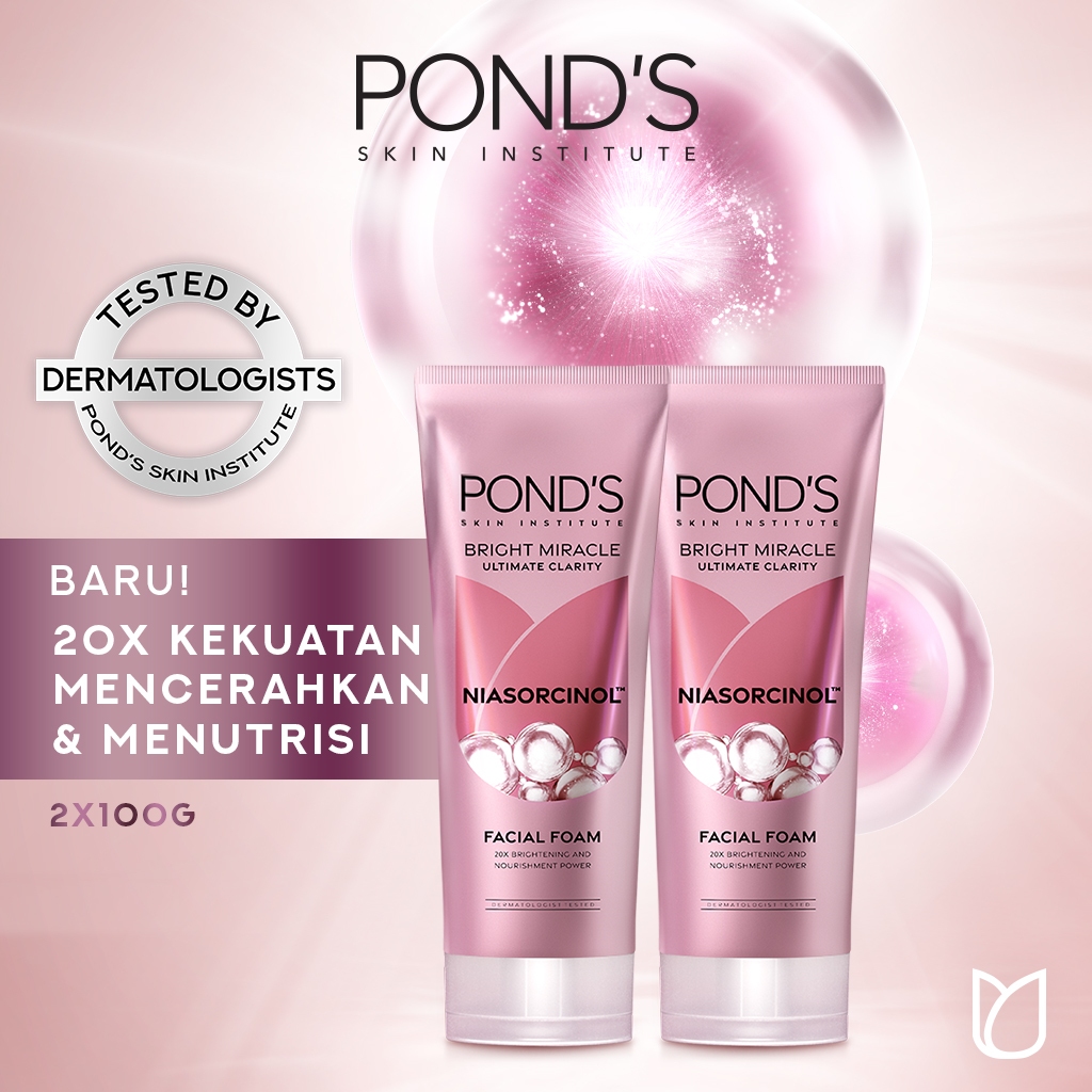 Jual Pond's Bright Miracle Ultimate Clarity Niasorcinol Facial Foam ...