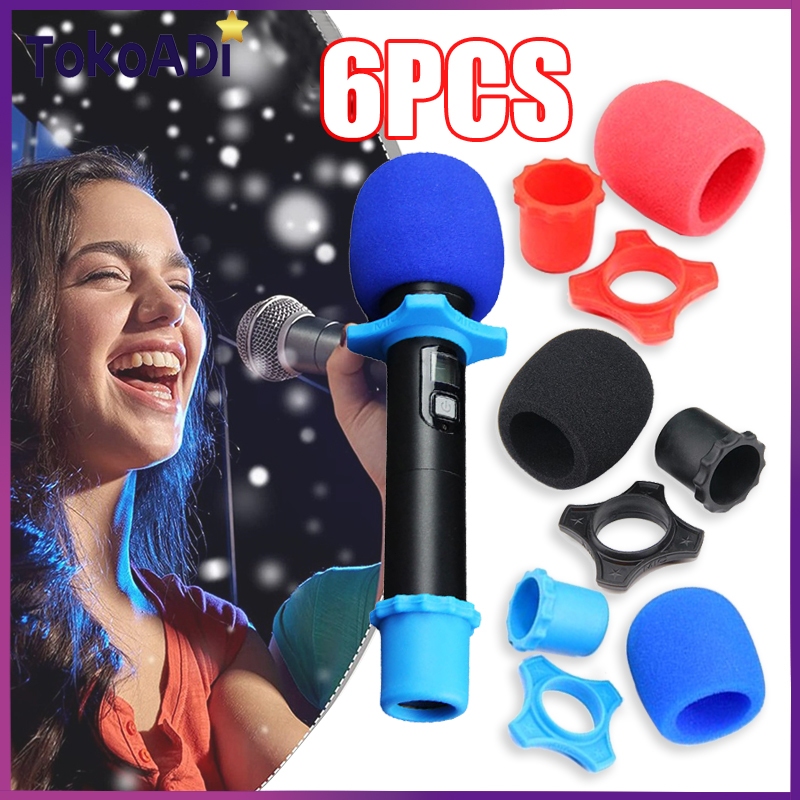 Jual 6Pcs Mic Holder Ring Cover Pelindung Busa / Ring Holder Microphone ...