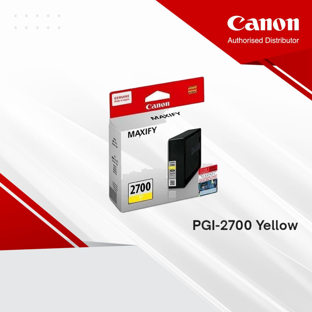 Tinta Original Canon 2700 Yellow PGI-2700Y - Tinta Canon MAXIFY iB4170 MB5170 MB5470 - Tinta Cartridge Katrid