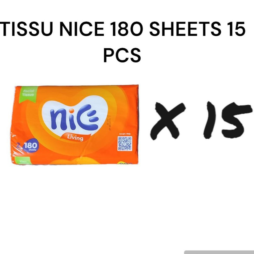 Jual Tissu Nice 180 Sheets 2 ply (15 PCS) | Shopee Indonesia