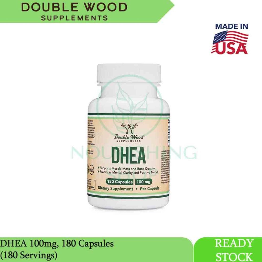 Jual Doublewood DHEA 100mg 180 Kapsul support muscle mass bone density Dehydroepiandrosterone