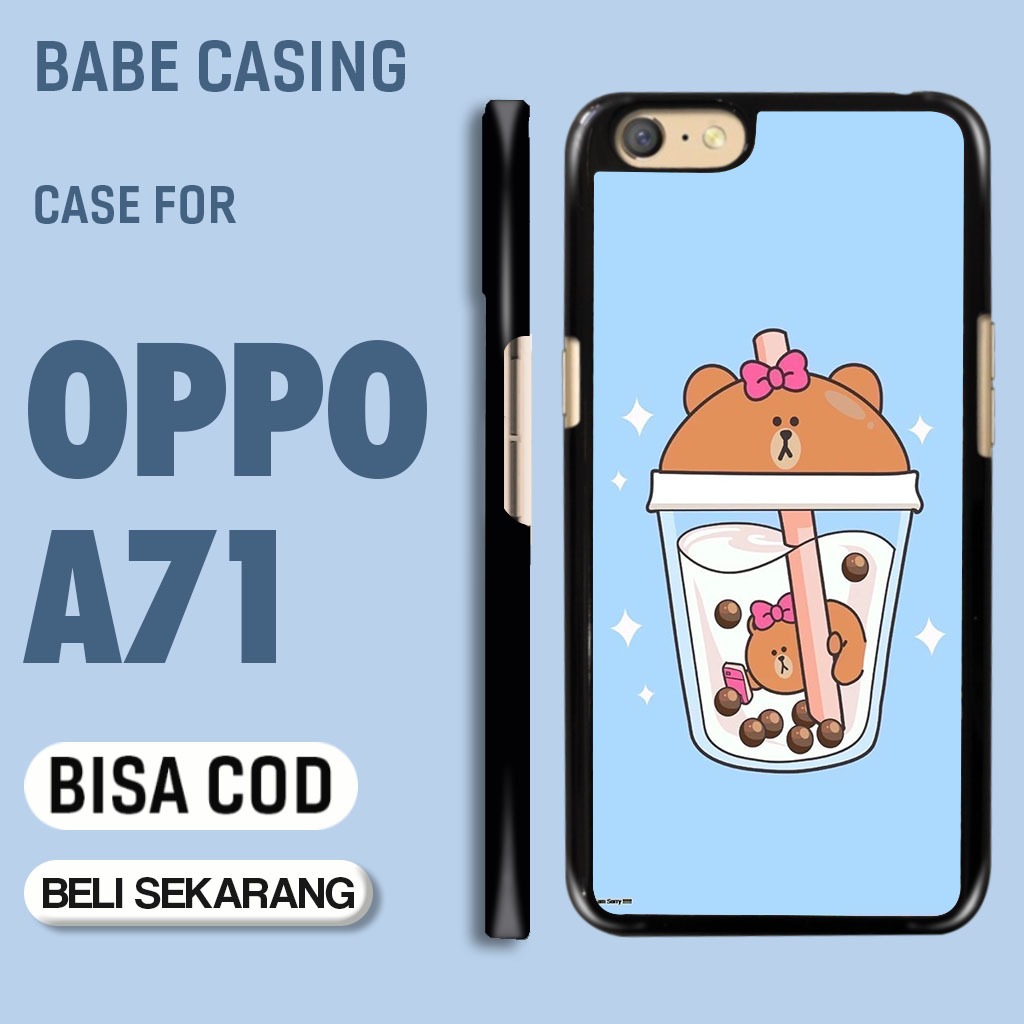 Jual case hp oppo a71 terbaru motif aesthetic boba cute art kawai