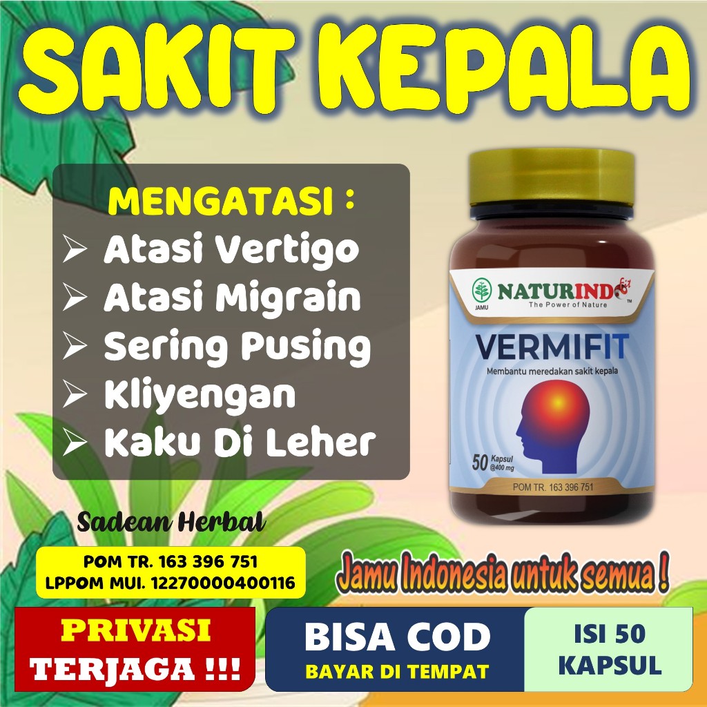 Jual Obat Sakit Kepala Vertigo Migren Pusing Herbal Shopee Indonesia