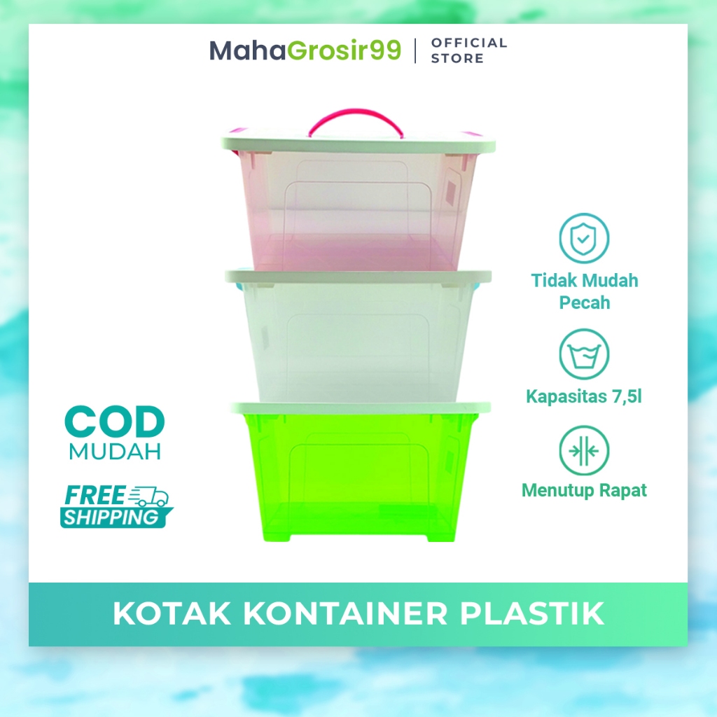 Jual Kotak Penyimpanan Serbaguna Container Box 7,5 Liter Organizer ...