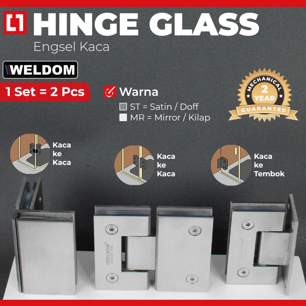 Jual Shower Hinge Glass Door Engsel Pintu Kaca Kamar Mandi Stainless