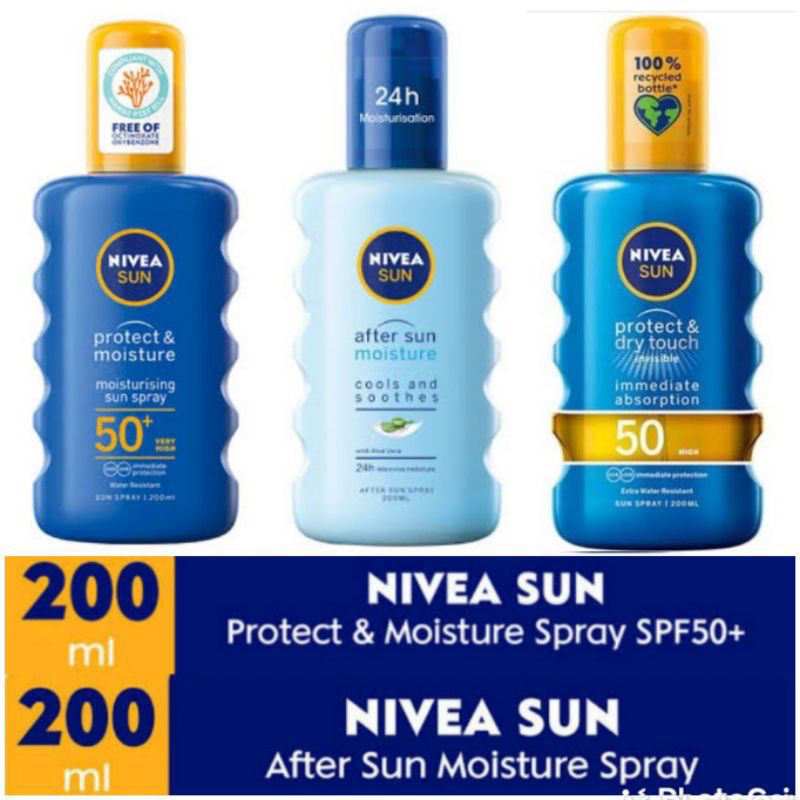 Jual Nivea Sun Protect & Moisture Spf 50+ Spray 200ML | Shopee Indonesia