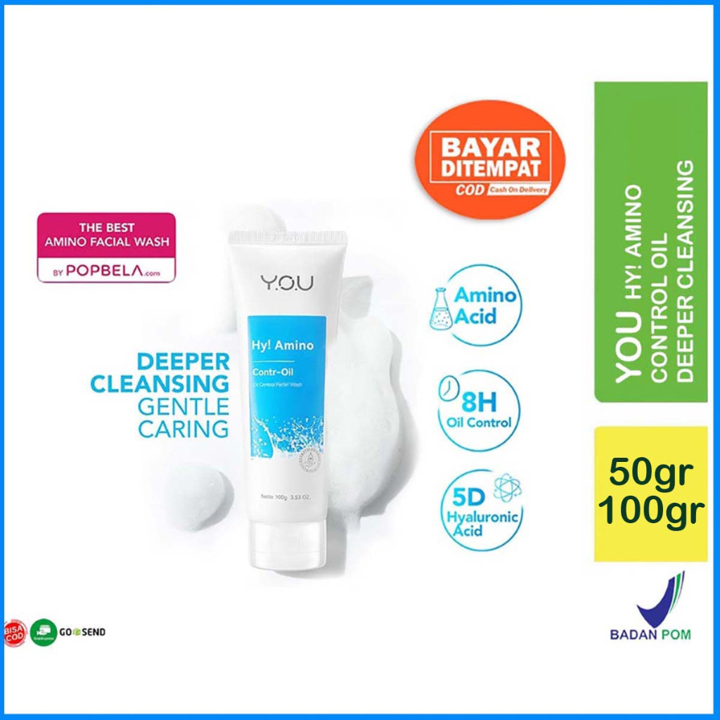 Jual Kulit Bebas Minyak Gr Gr Bpom You Hy Amino Facial Wash