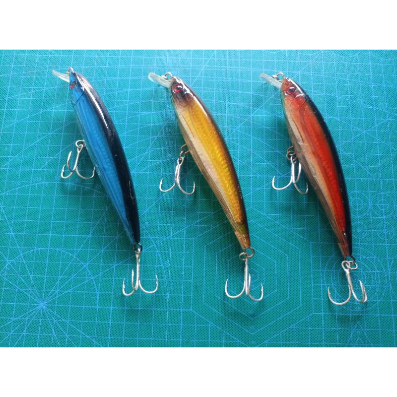 Jual luer minnow/minnow casting actoin sinking. berat 40grm panjang
