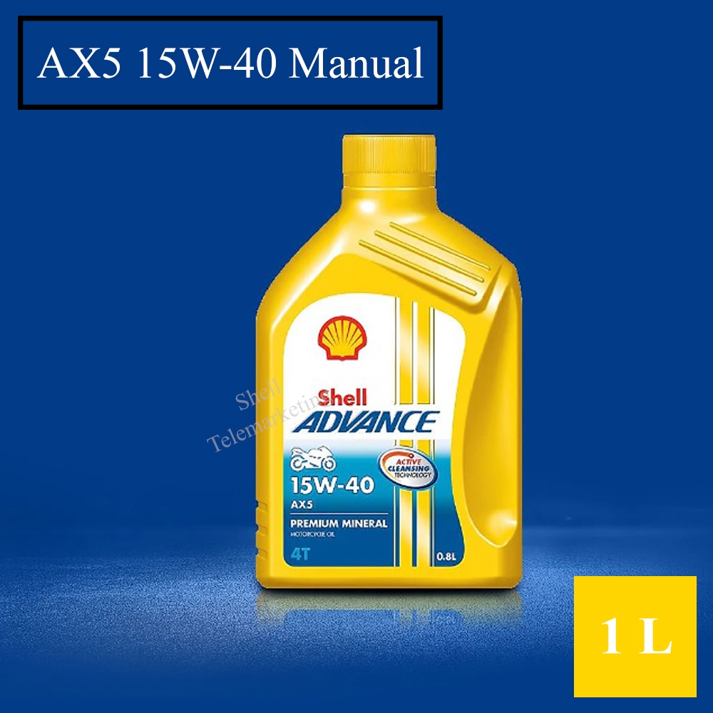 Jual Shell Advance AX5 15W-40 1 Liter Oli Motor Manual 1 Karton ...